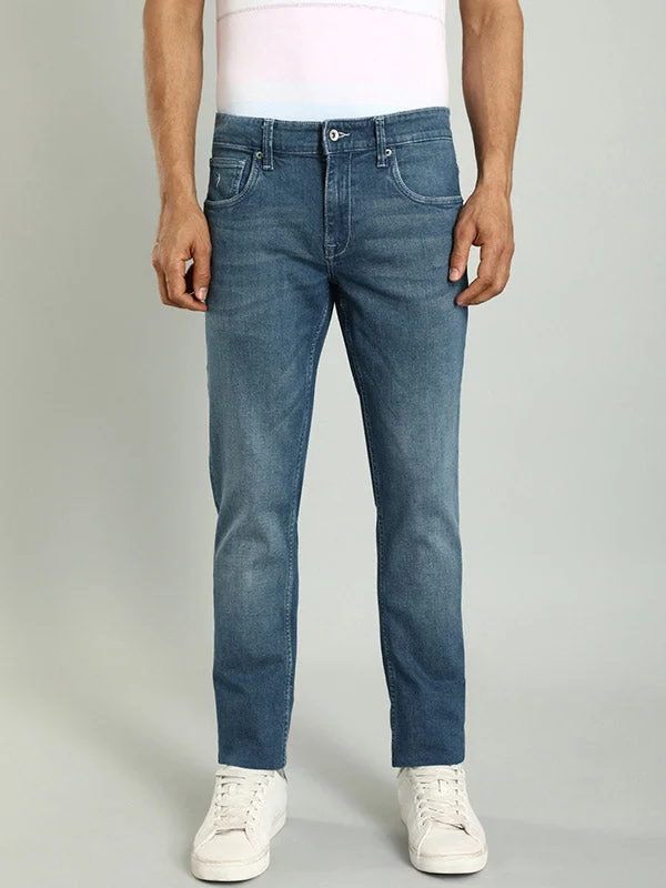 Men's Jeans with a Zip - Off Lower Leg for Convertible StyleMen Kruger Fit Stretchable Jeans