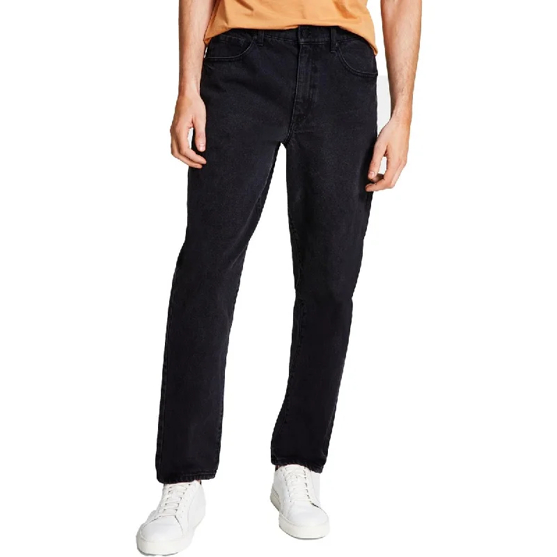 Men's Jeans with a Hidden Coin Pocket for Added ConvenienceMens Mid-Rise Relaxed Tapered Leg Jeans