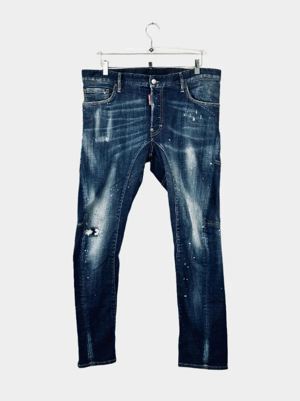 Men's Jeans with a Hidden Coin Pocket for Added ConveniencePaint Jeans