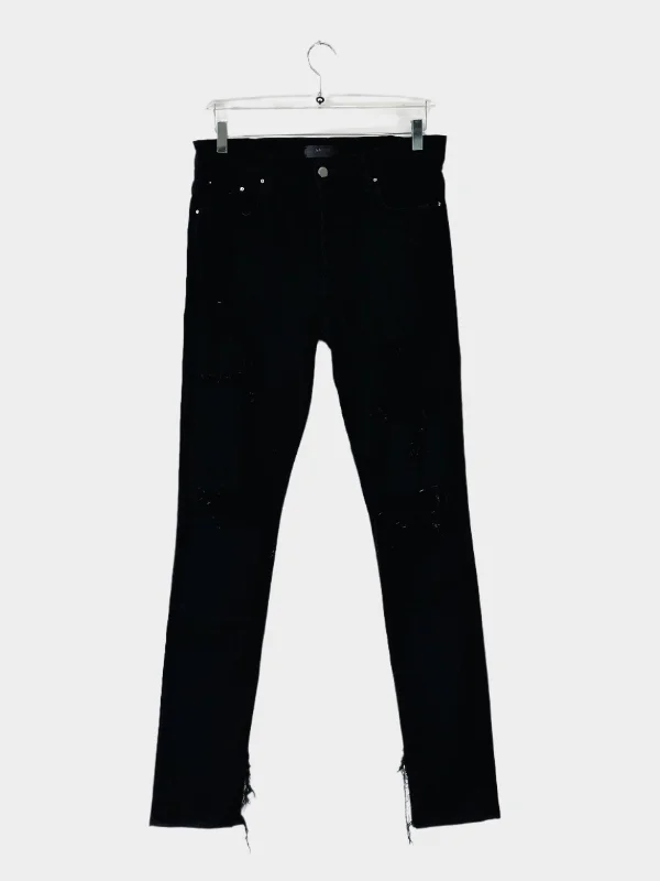 Men's High - Waisted Jeans in a Medium Wash for a Vintage - Style RevivalRipped Jeans