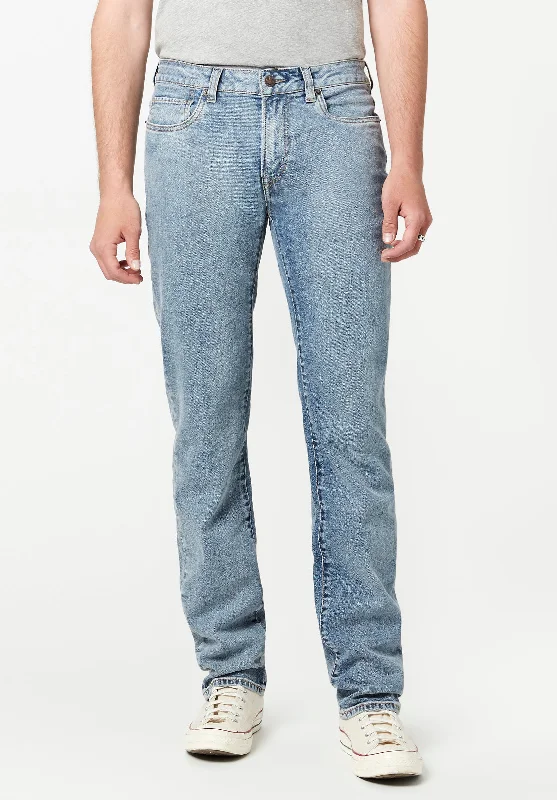 Men's Jeans with a Zip - Off Lower Leg for Convertible StyleStraight Six Men's Vintage Wash Jeans - BM22739