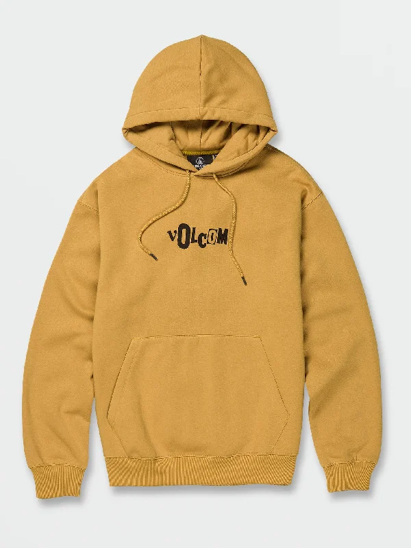 Men's Distressed Jeans with Patches for a Retro and DIY - Inspired AppearanceStrikehood Pullover Hoodie - Honey Gold