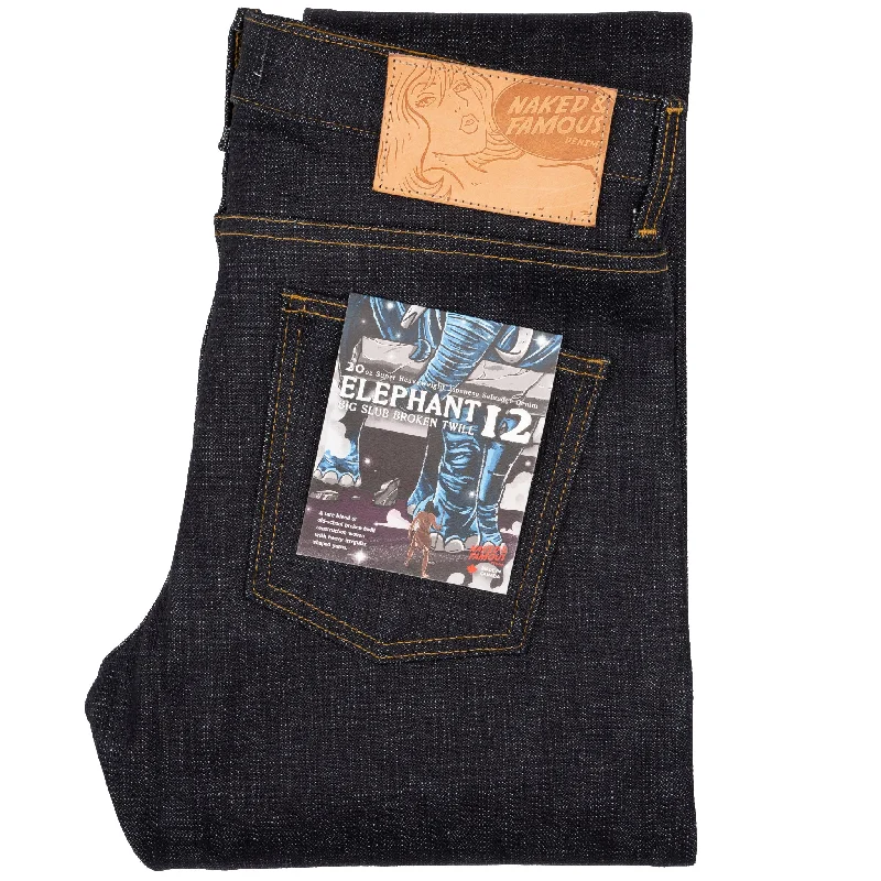 Men's High - Waisted Jeans in a Medium Wash for a Vintage - Style RevivalSuper Guy - Elephant 12