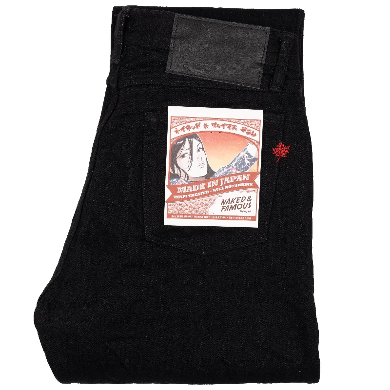 Plus Size Men's Relaxed Fit Jeans with a Faded Wash for a Vintage - Inspired LookTrue Guy - MIJ13 - Okayama Spirit Kuro