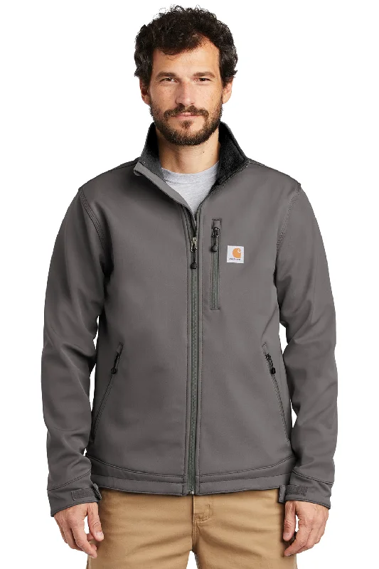 Lightweight men jackets made from recycled nylon for eco - friendly travelPerformance - driven men jackets with breathable fabric for sportsCarhartt Mens Crowley Wind & Water Resistant Full Zip Jacket - Charcoal Grey