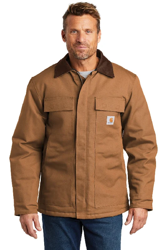 Windbreaker men jackets with UV protection for outdoor activitiesDown - filled men jackets in bright colors for winter fashionCarhartt Mens Wind & Water Resistant Duck Cloth Full Zip Jacket - Carhartt Brown