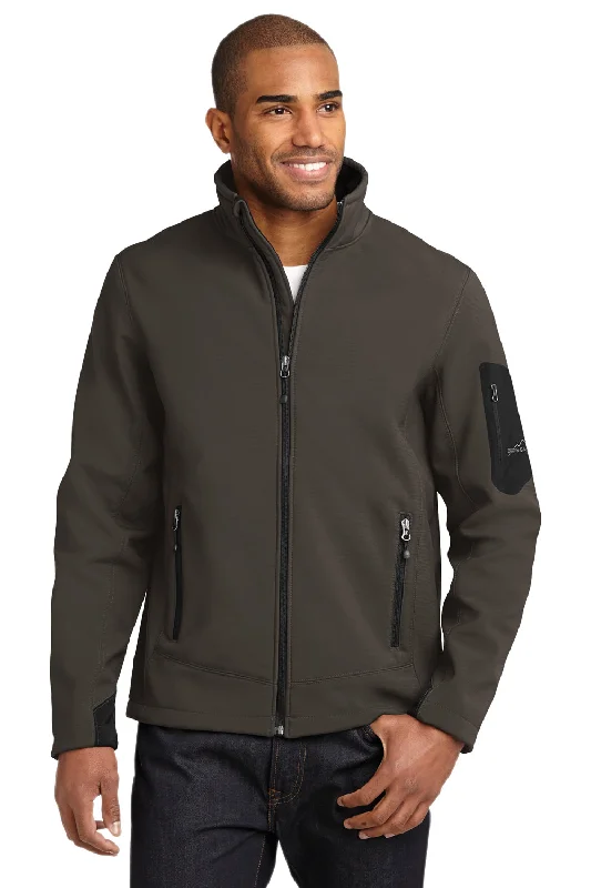 Men jackets with a built - in hood that can be stowed away when not in useWaterproof men jackets with taped seams for heavy rain protectionEddie Bauer Mens Rugged Water Resistant Full Zip Jacket - Canteen Grey