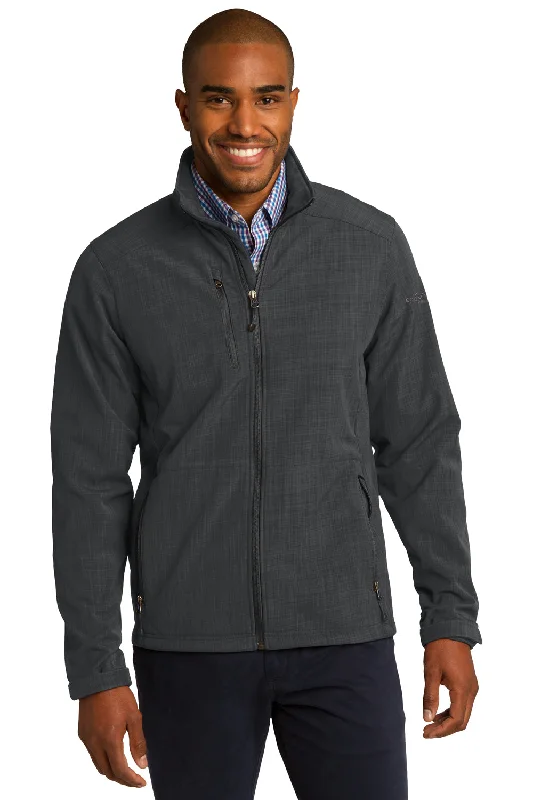 Plus - size men jackets with adjustable drawstrings for a comfortable fitEmbroidered men jackets with intricate floral designs for a unique aestheticEddie Bauer Mens Shaded Crosshatch Wind & Water Resistant Full Zip Jacket - Grey