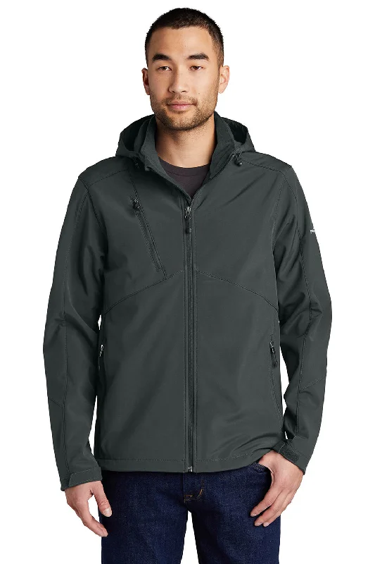 Embroidered men jackets with intricate floral designs for a unique aestheticMen jackets with a built - in hood that can be stowed away when not in useEddie Bauer Mens Water Resistant Full Zip Hooded Jacket - Steel Grey