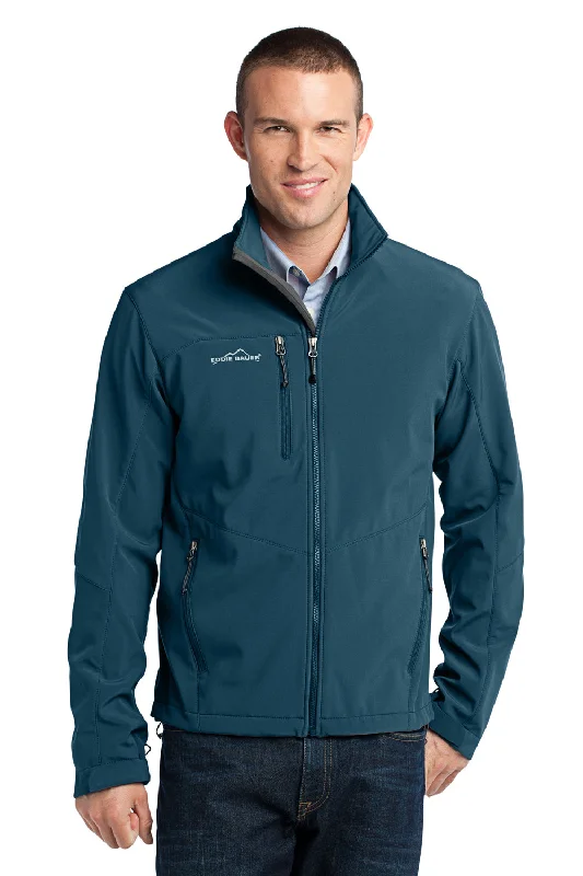 Corduroy men jackets in earthy tones for a rustic charmWaterproof men jackets with taped seams for heavy rain protectionEddie Bauer Mens Water Resistant Full Zip Jacket - Dark Adriatic Blue