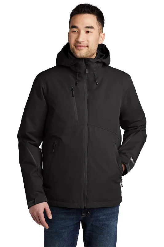 Embroidered men jackets with intricate floral designs for a unique aestheticWindbreaker men jackets with UV protection for outdoor activitiesEddie Bauer Mens WeatherEdge Plus 3-in-1 Waterproof Full Zip Hooded Jacket - Black