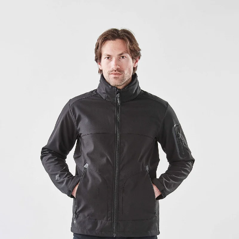 Men jackets with a hidden interior pocket for secure storageMen jackets with a built - in hood that can be stowed away when not in useMen's Cruise Softshell - XSJ-1