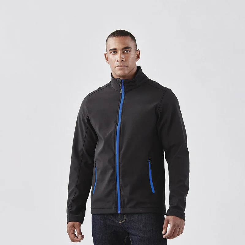 Men jackets with a hidden interior pocket for secure storageMen jackets with a built - in hood that can be stowed away when not in useMen's Orbiter Softshell - KSB-1