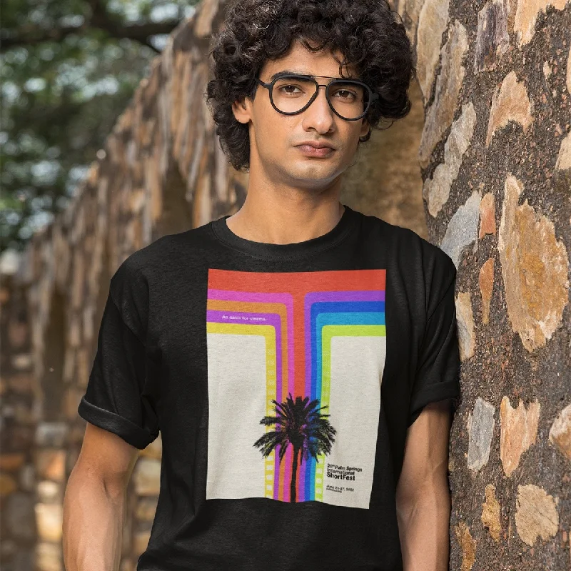 Men's eco - friendly recycled t - shirts for sustainable fashion choicesUnisex T-shirt - 2022 Palm Springs International ShortFest - Black