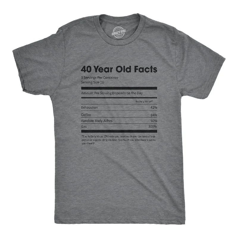 Men's lightweight performance t - shirts for running marathons40 Year Old Facts Men's T Shirt