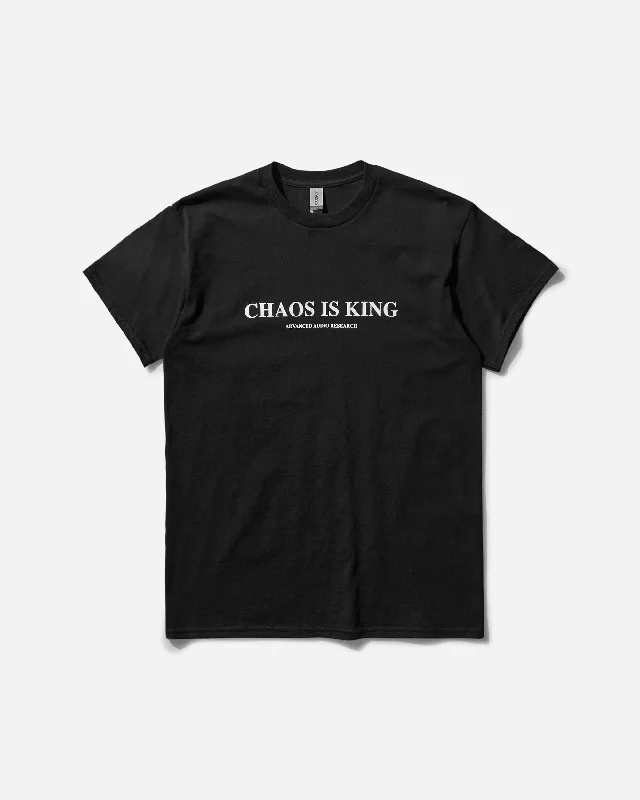 Men's thermal t - shirts with a high - neck design for cold weatherChaos is King T-Shirt Black