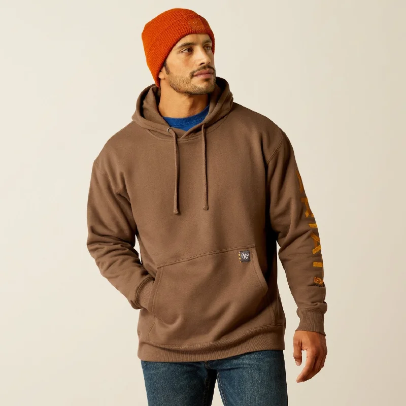 Men's eco - friendly recycled t - shirts for sustainable fashion choicesAriat Men's Rebar Graphic Hooded Sweatshirt