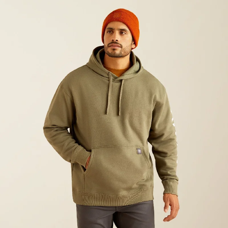 Men's organic cotton crew - neck t - shirts for everyday comfortAriat Men's Rebar Roughneck Graphic Hoodie