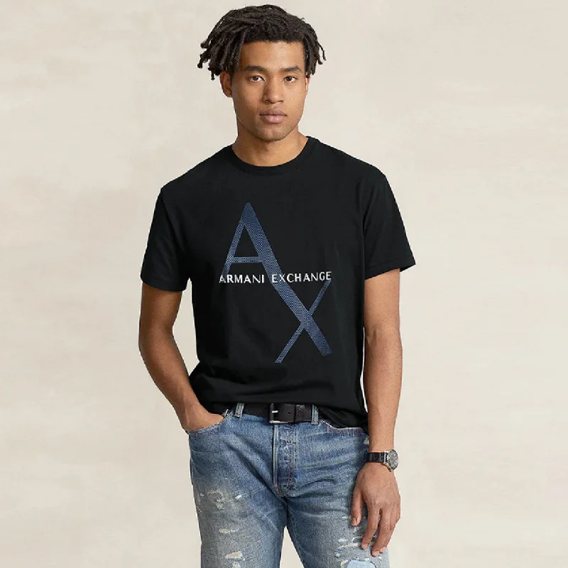 Men's formal - style silk blend polo shirts for special occasionsAX - Men 'Black' Premium A-X Designer T-Shirt AX876