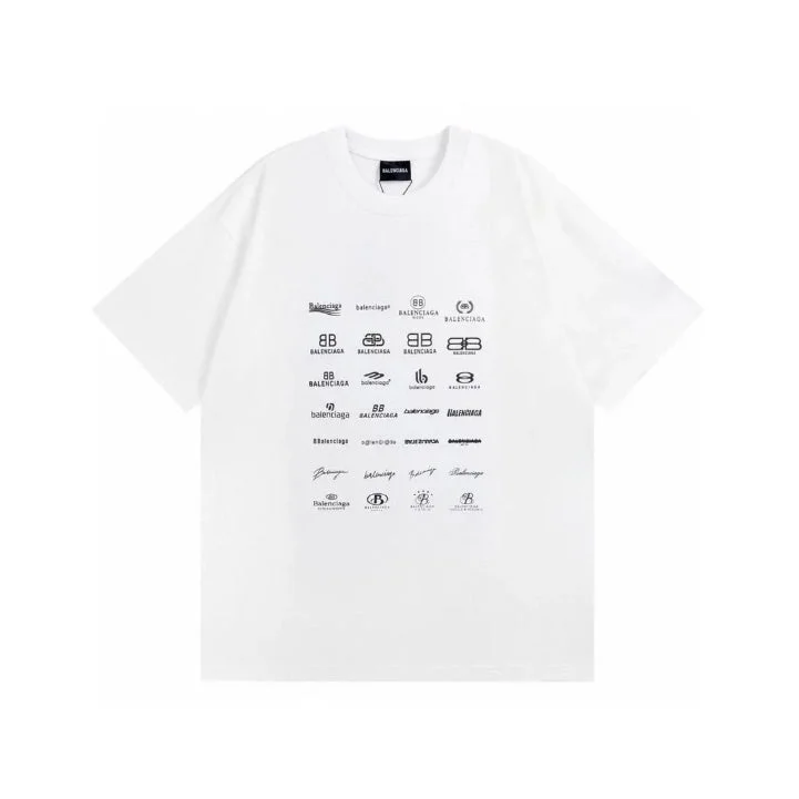 Men's reversible polo shirts with two different looksBA - Men 'Lite Grey' Balenciaga Logo Collection Printed Oversized T-Shirt BA799