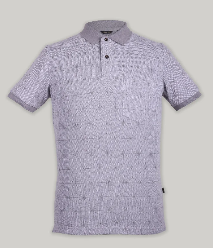 Men's plus size golf polo shirts in moisture wicking fabricBirdeye Print Polo