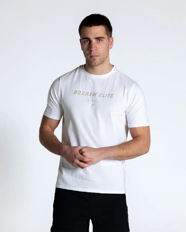 Men's UV - protection t - shirts for outdoor activities in the sunBivol x BOXRAW T-Shirt - White