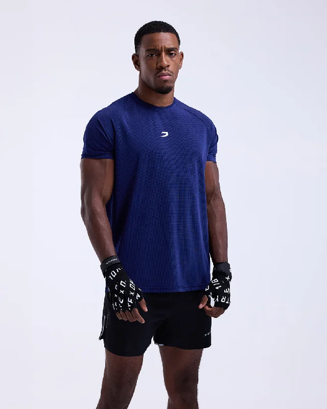 Men's moisture - wicking athletic t - shirts for intense workoutsBivol x BOXRAW Training T-Shirt - Navy