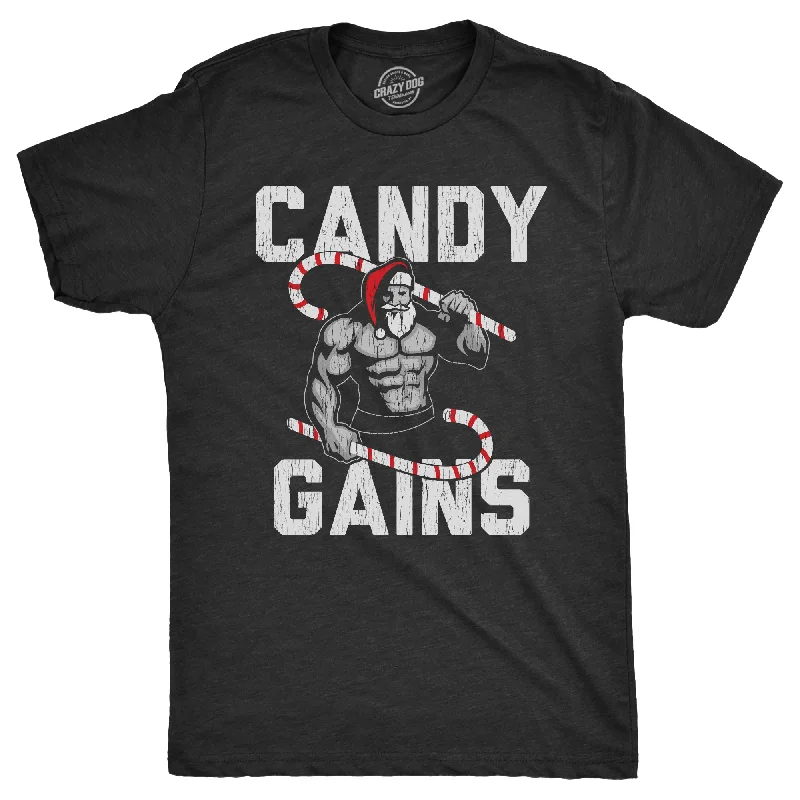 Men's distressed denim - look t - shirts with a rugged appealCandy Gains Men's T Shirt