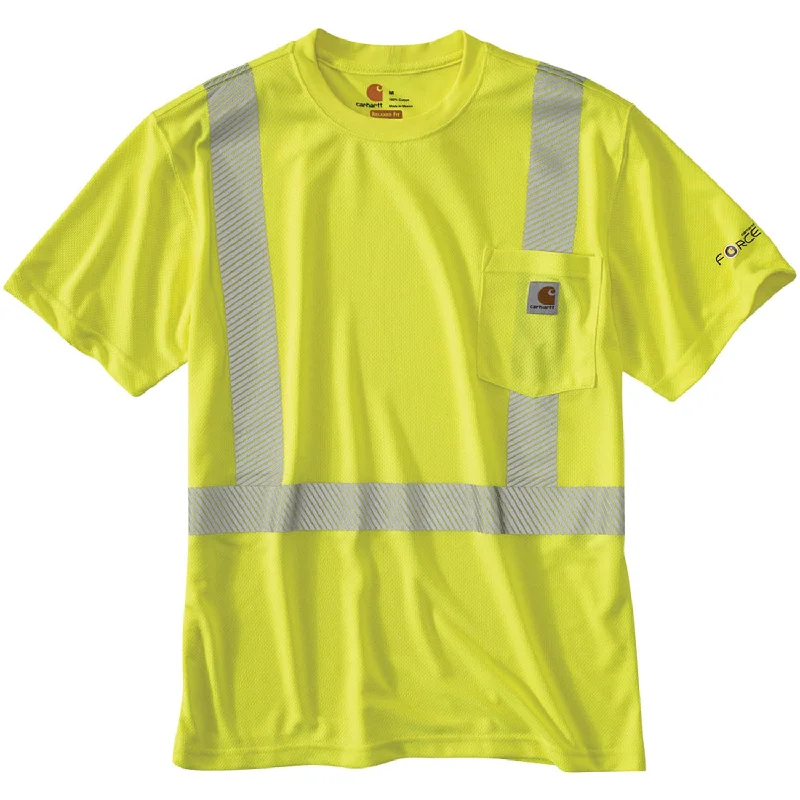 Men's button - front t - shirts with a unique artistic printCarhartt Men's Force Class 2 Hi-Vis Short Sleeve T-Shirt