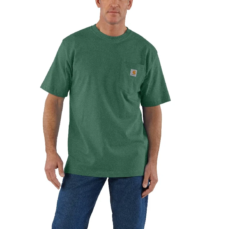 Men's organic cotton crew - neck t - shirts for everyday comfortCarhartt Men's Short Sleeve Pocket T-Shirt_Frosted Balsam Heather