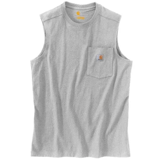 Men's organic cotton crew - neck t - shirts for everyday comfortCarhartt Men's Relaxed Fit Sleeveless Pocket Tee