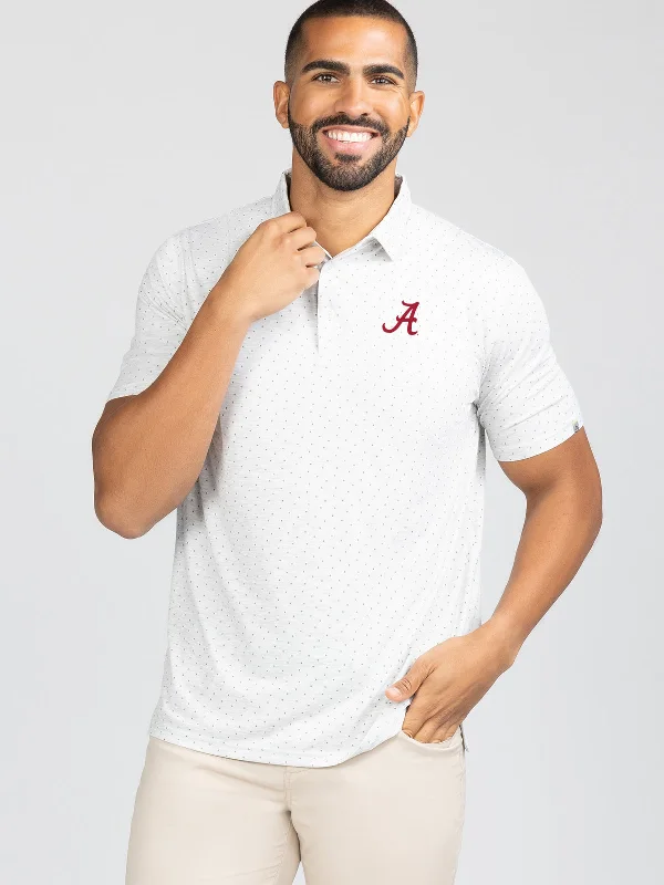 Men's slim fit short sleeve polo shirts with contrast collarsCloud Polo - Ace Dot - Alabama