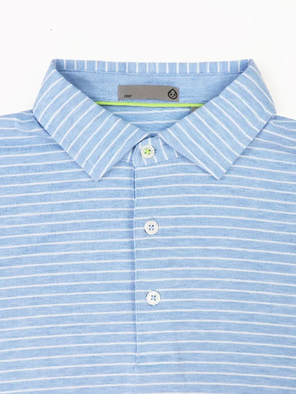 Men's two - tone stripe polo shirts with a preppy styleCloud Lightweight Polo Brookline Stripe