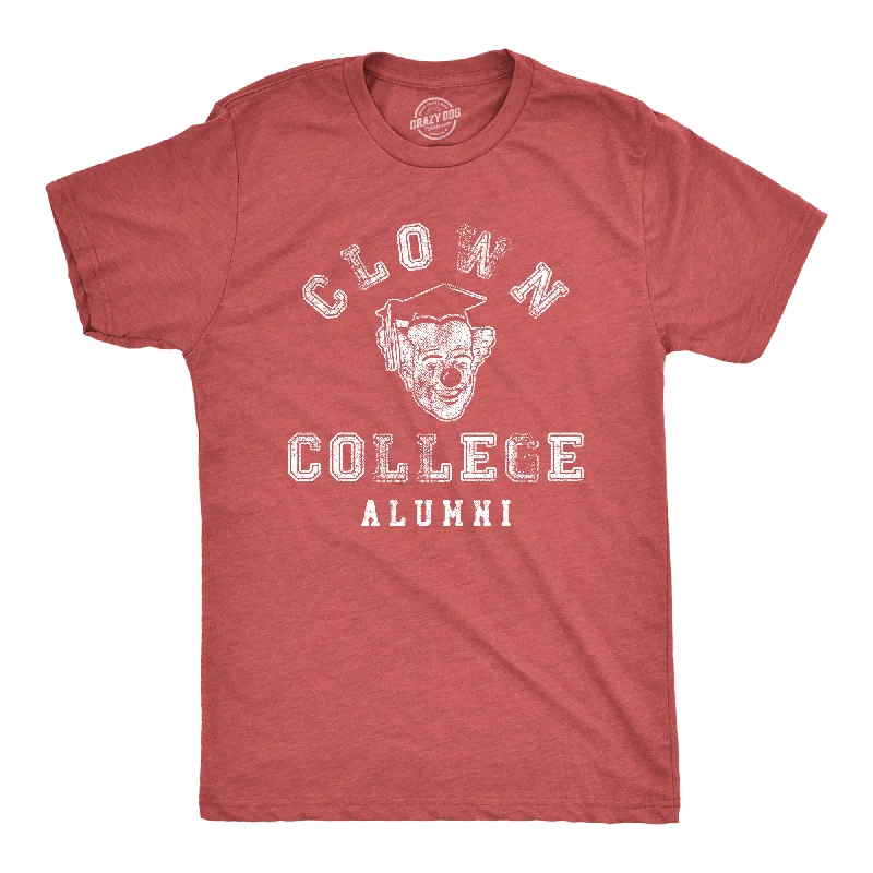 Men's slim - fit graphic t - shirts with vintage rock band printsClown College Alumni Men's T Shirt