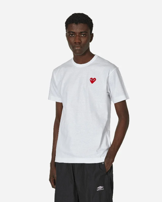 Men's distressed denim - look t - shirts with a rugged appealHeart T-Shirt White