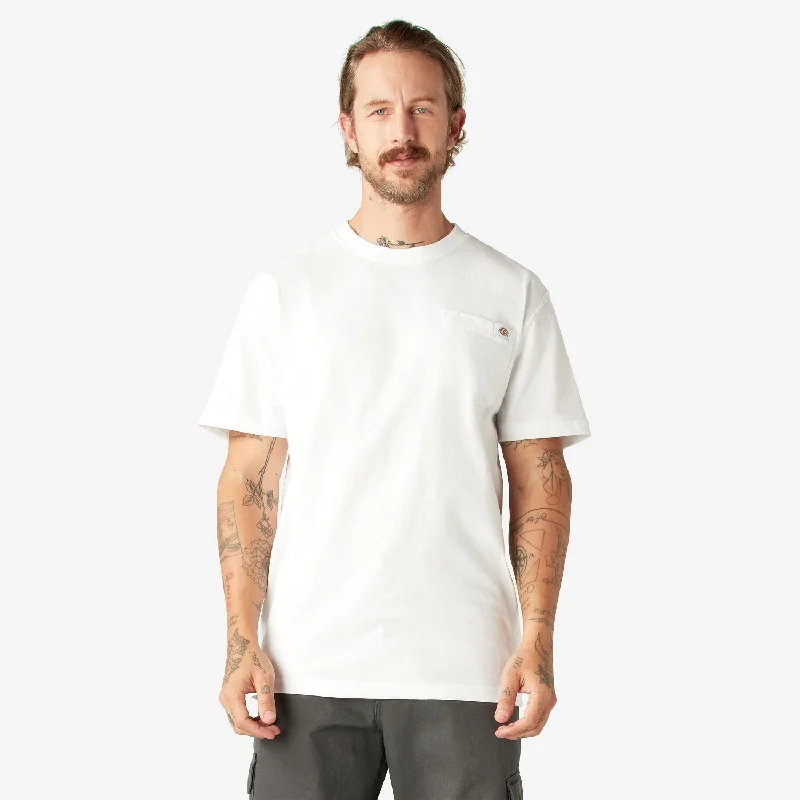 Men's UV - protection t - shirts for outdoor activities in the sunDickies Men's Heavyweight Short Sleeve Pocket T-Shirt_White