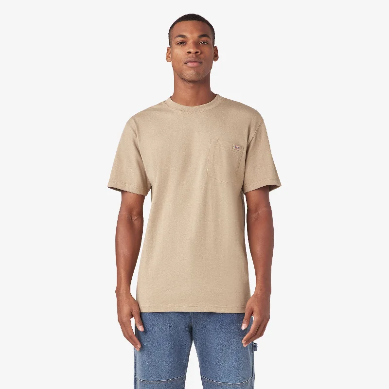 Men's mock - neck t - shirts with a modern and sleek styleDickies Men's Heavyweight Heathered Short Sleeve Pocket T-Shirt