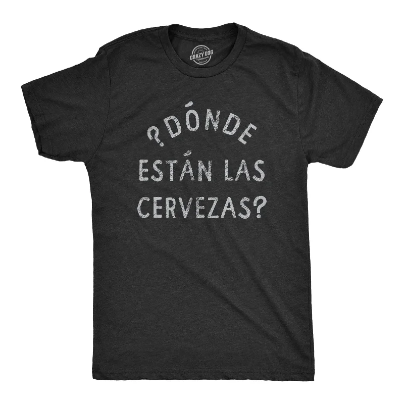 Men's plus - size pocket t - shirts with a classic lookDonde Estan Las Cervezas Men's T Shirt