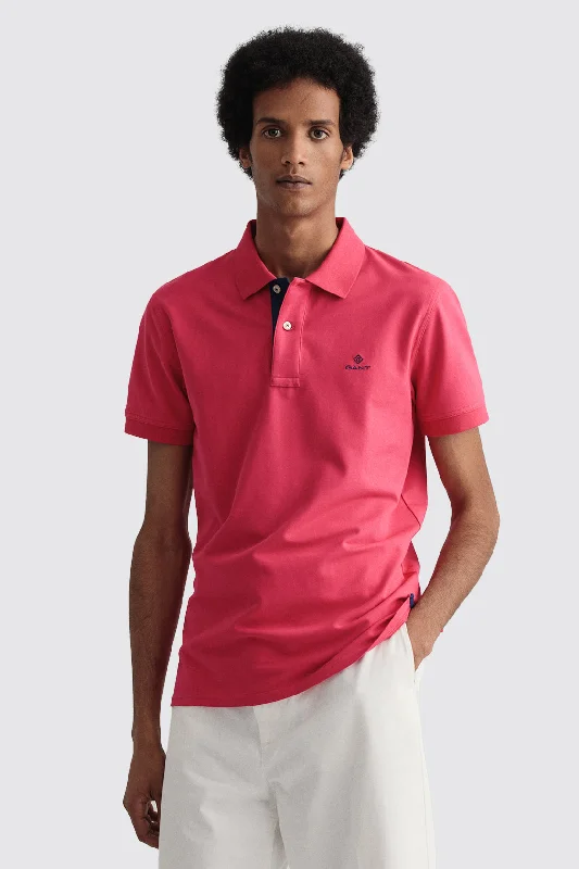 Men's budget - friendly basic polo shirts in multiple colorsGant Pique SS Rugger Sunset Pink