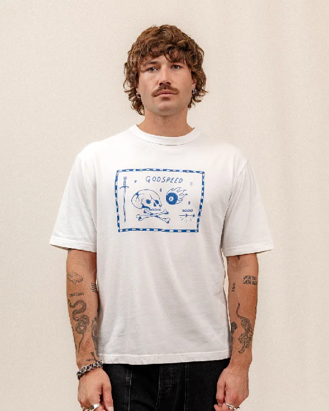 Men's polo t - shirts with a contrast collar for a preppy lookGodspeed Boxy T-Shirt - Off White