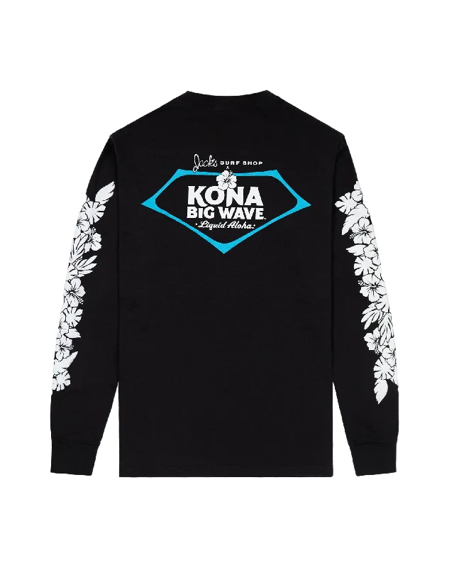 Men's printed Hawaiian t - shirts for tropical vacationsKona x Jack's  "Kona Lam" L/S Tee