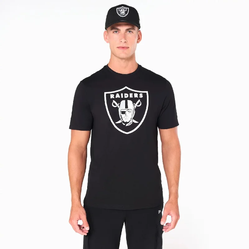 Men's long - sleeve henley t - shirts with button - down placketsLas Vegas Raiders NFL Black T-Shirt