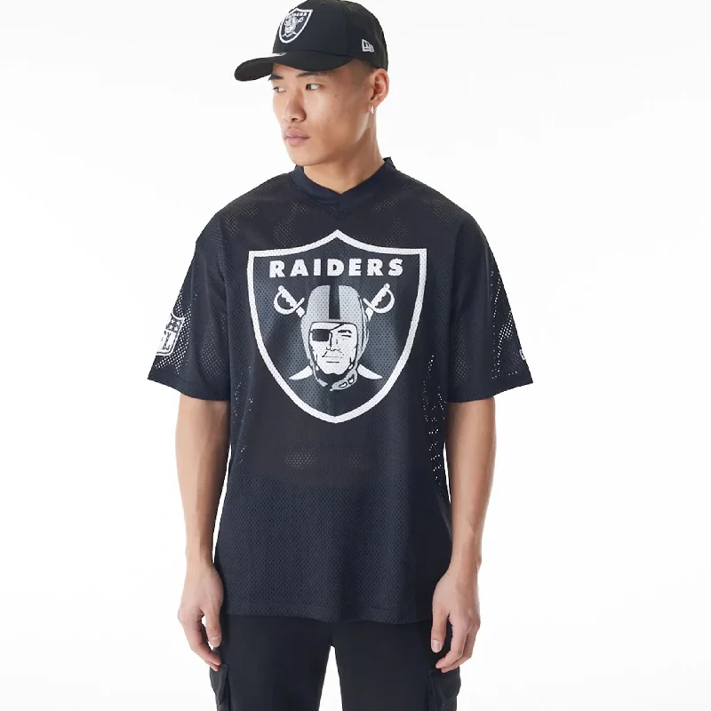 Men's lightweight performance t - shirts for running marathonsLas Vegas Raiders NFL Mesh Black Jersey