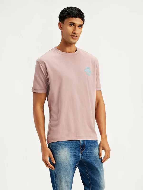 Men's distressed denim - look t - shirts with a rugged appealMen's Brand Logo Regular Fit T-Shirt