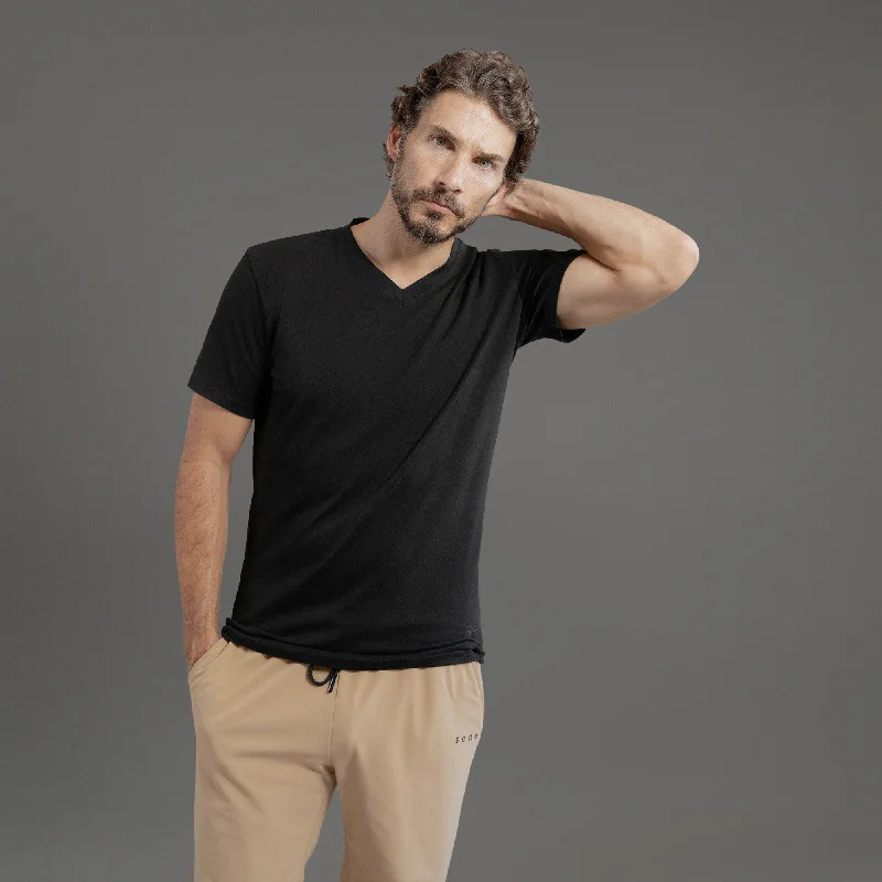 Men's long - sleeve henley t - shirts with button - down placketsCloud V-Neck T-Shirt