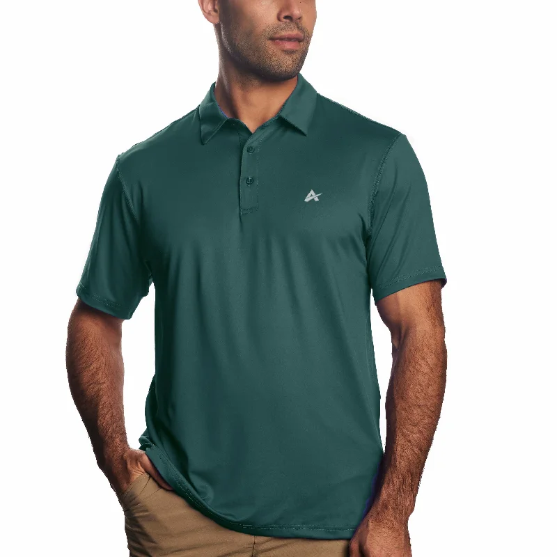 Men's breathable cotton blend polo shirts for summer outingsMen's Cooling Polo