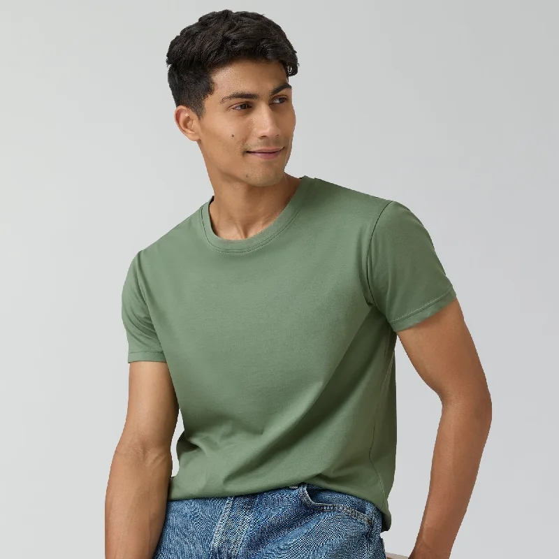 Men's organic cotton crew - neck t - shirts for everyday comfortPace Combed Cotton T-shirts Sage Green