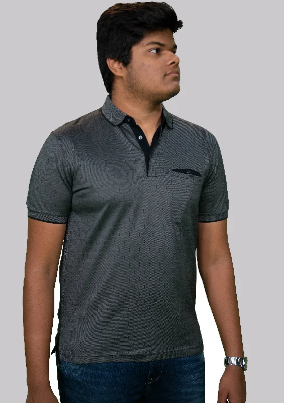 Men's long sleeve classic fit polo shirts with embroidered logosMercerised Jacquard