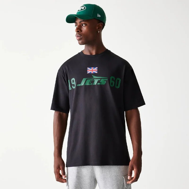 Men's plus - size pocket t - shirts with a classic lookNew York Jets NFL Games Square Arch Black Oversized T-Shirt