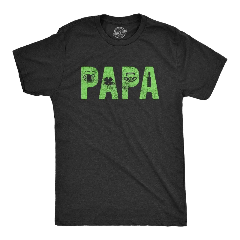 Men's eco - friendly recycled t - shirts for sustainable fashion choicesPapa St. Patrick's Day Men's T Shirt